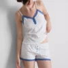Stretch-Schlafanzug mit kurzen Hosen aus baumwollreicher Mischung