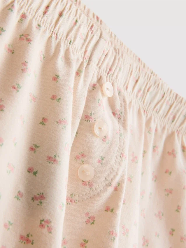 Stretch-Schlafanzug mit kurzen Hosen aus baumwollreicher Mischung