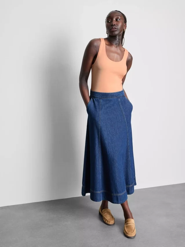 Stretch-Top mit hohem Baumwollanteil