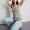 Stretch-Top mit hohem Baumwollanteil