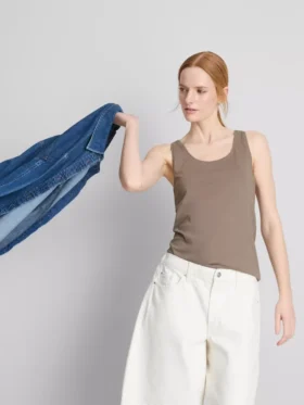 Stretch-Top mit hohem Baumwollanteil