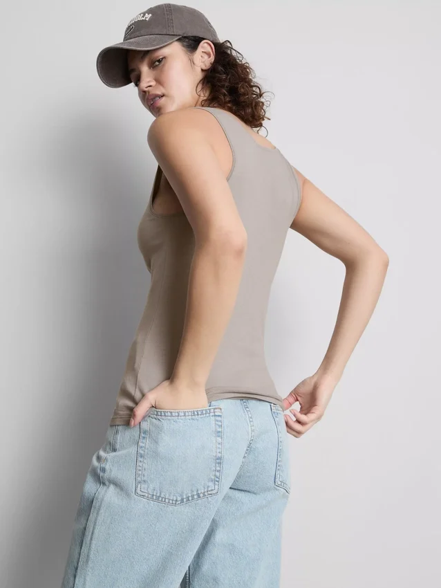 Stretch-Top mit hohem Baumwollanteil