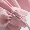 Strukturierte Bluse mit Ballonärmeln