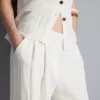 Strukturierte Hose mit weitem Bein