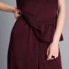Strukturierte Satin-Hose mit geradem Bein