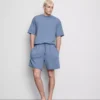 Strukturierte Schlafanzug-Shorts mit Kordelzug