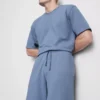 Strukturierte Schlafanzug-Shorts mit Kordelzug