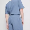 Strukturierte Schlafanzug-Shorts mit Kordelzug