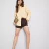 Strukturierte Shorts mit Kordelzug