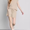 Strukturierte Shorts mit Kordelzug