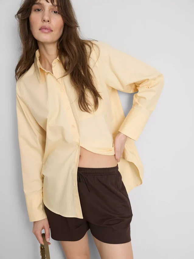 Strukturierte Shorts mit Kordelzug