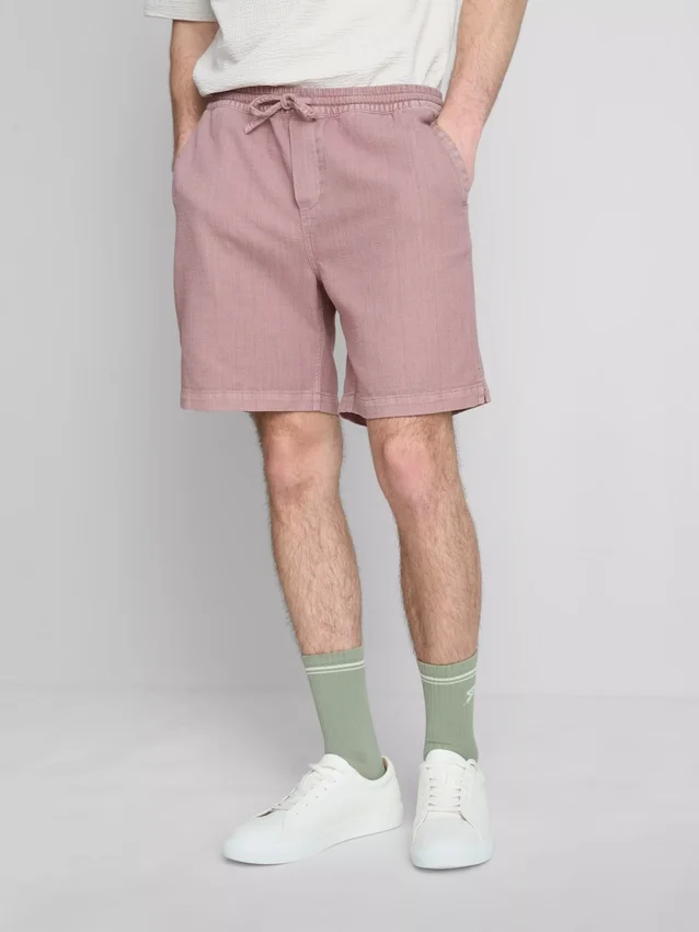 Strukturierte Shorts mit Kordelzug