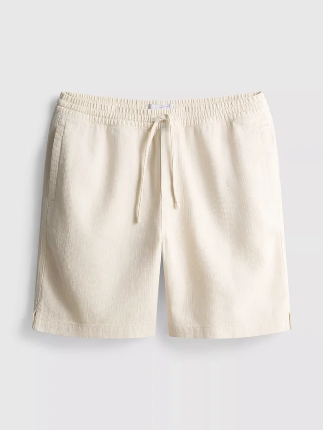 Strukturierte Shorts mit Kordelzug