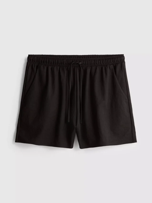 Strukturierte Shorts mit Kordelzug