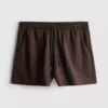 Strukturierte Shorts mit Kordelzug