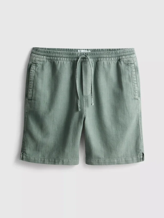 Strukturierte Shorts mit Kordelzug