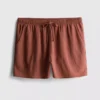 Strukturierte Shorts mit Kordelzug