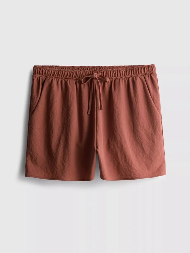 Strukturierte Shorts mit Kordelzug