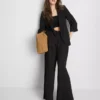 Strukturierter Blazer mit fallendem Revers