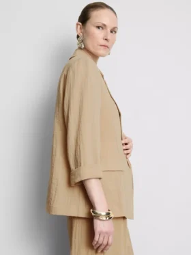 Strukturierter Blazer mit fallendem Revers