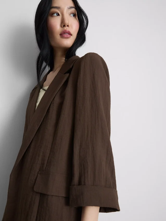 Strukturierter Blazer mit fallendem Revers