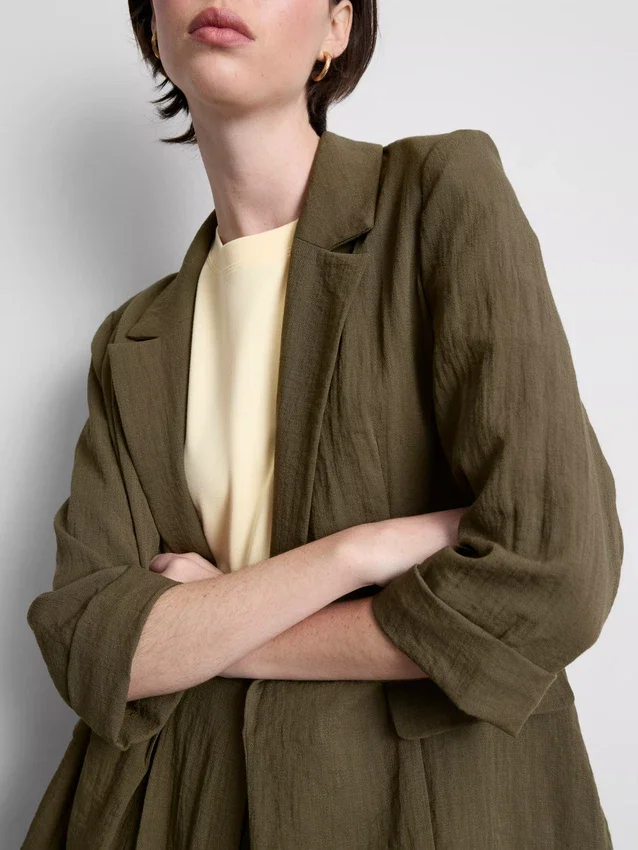 Strukturierter Blazer mit fallendem Revers