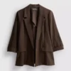 Strukturierter Blazer mit fallendem Revers