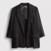 Strukturierter Blazer mit fallendem Revers