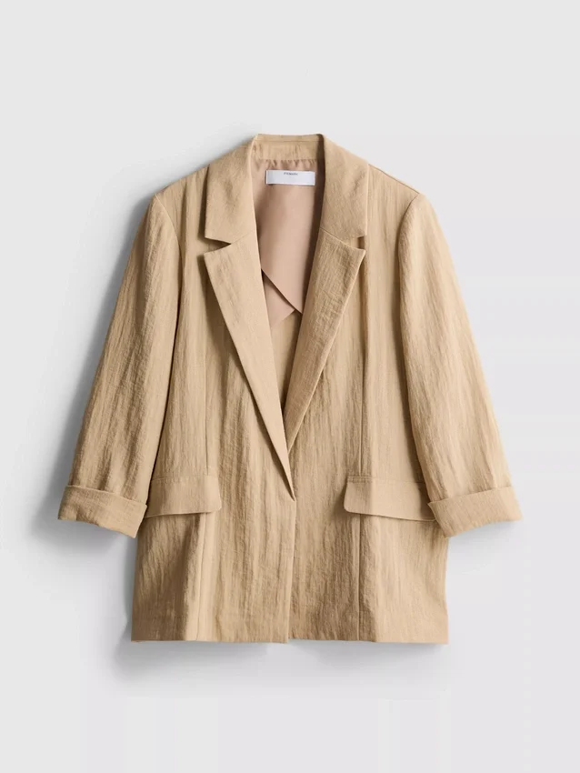 Strukturierter Blazer mit fallendem Revers