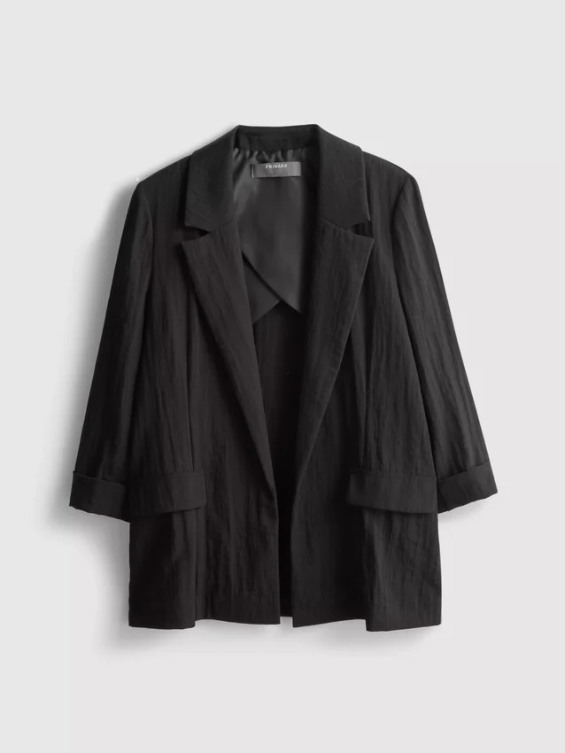 Strukturierter Blazer mit fallendem Revers