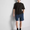 Strukturiertes, kastenförmiges T-Shirt