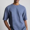 Strukturiertes, kastenförmiges T-Shirt