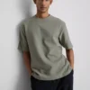 Strukturiertes, kastenförmiges T-Shirt