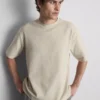 Strukturiertes, kastenförmiges T-Shirt