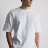 Strukturiertes, kastenförmiges T-Shirt