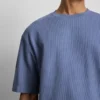 Strukturiertes, kastenförmiges T-Shirt