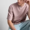 Strukturiertes, kastenförmiges T-Shirt