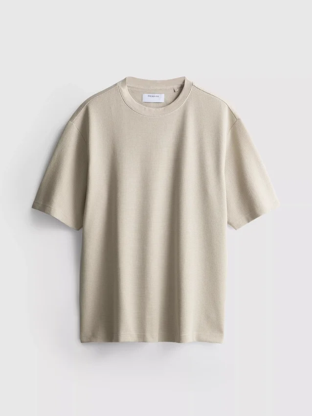 Strukturiertes, kastenförmiges T-Shirt