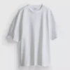 Strukturiertes, kastenförmiges T-Shirt
