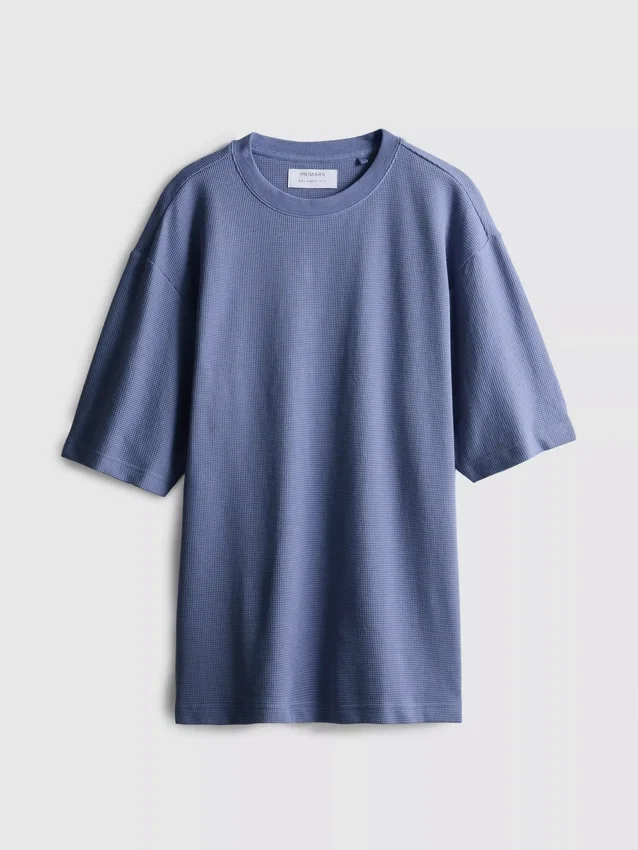 Strukturiertes, kastenförmiges T-Shirt