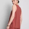 Strukturiertes Tanktop mit seitlichen Bändern