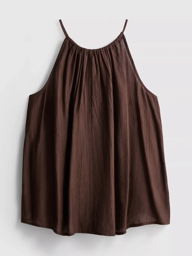 Strukturiertes Trapez-Top mit Neckholder