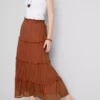Stufiger Maxirock aus Voile