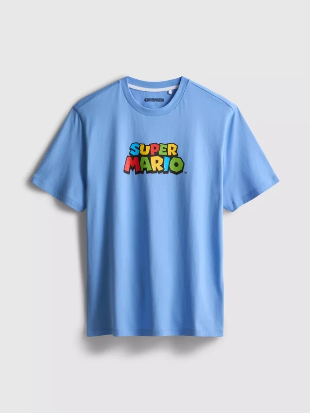 Super-Mario-Hemd aus Baumwolle mit Grafikdruck