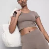 Superweiches Crop-Top mit U-Ausschnitt