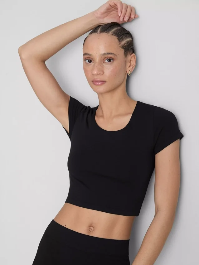 Superweiches Crop-Top mit U-Ausschnitt