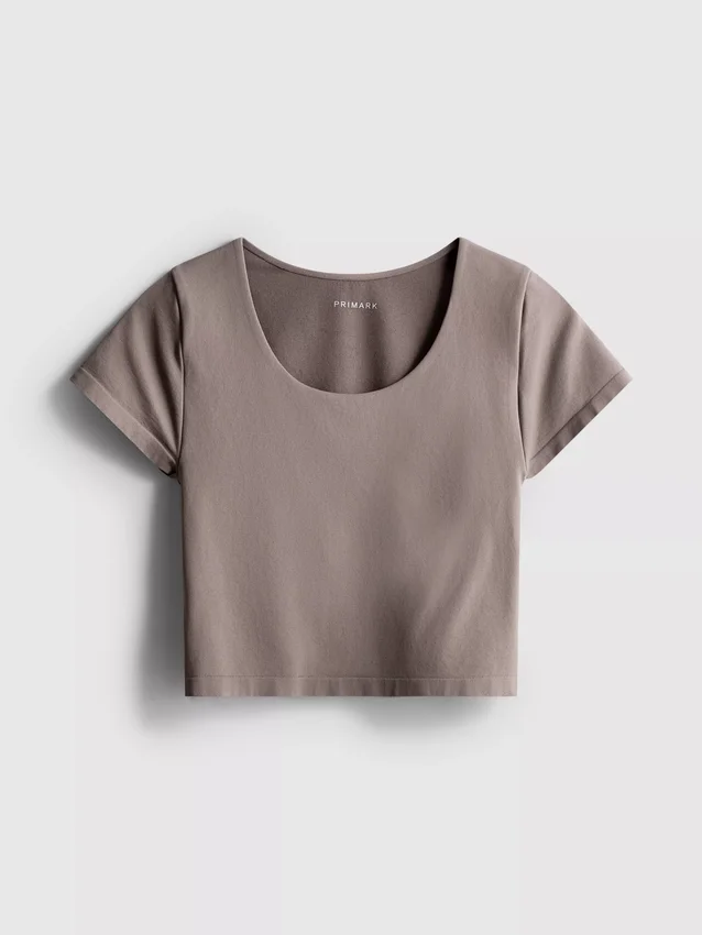 Superweiches Crop-Top mit U-Ausschnitt