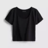 Superweiches Crop-Top mit U-Ausschnitt