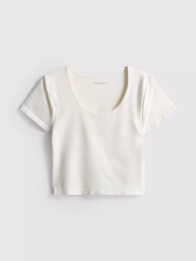 Superweiches Crop-Top mit U-Ausschnitt