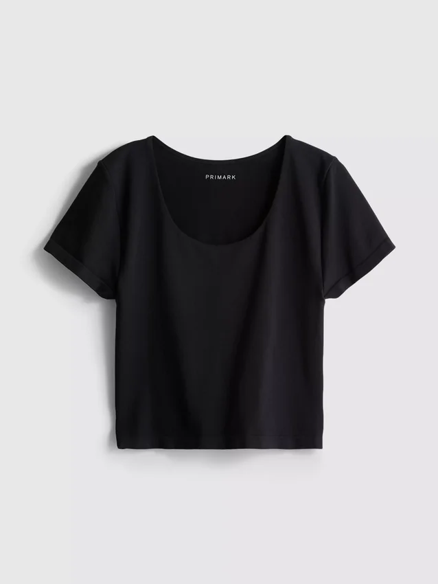 Superweiches Crop-Top mit U-Ausschnitt